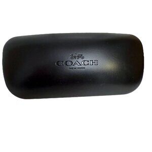 COACH Eyeglass Case Black Hard Shell Logo Sunglasses Eyeglasses Holder
